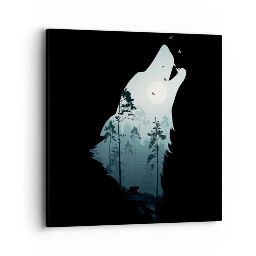 Quadro su tela - Stampe su Tela - Voce di una notte boschiva - 40x40 cm