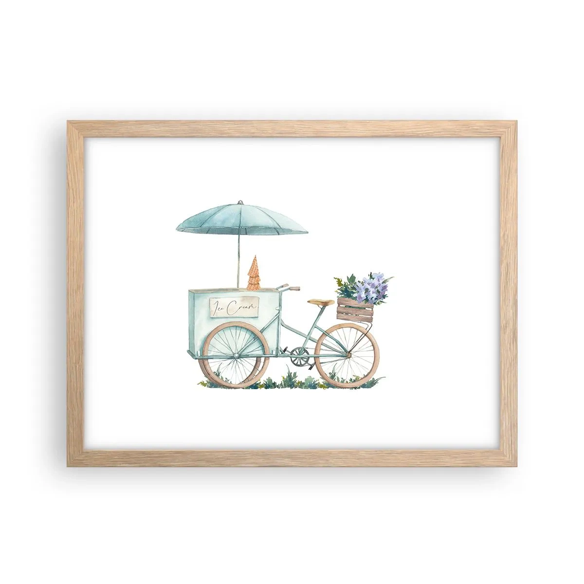 Poster in cornice rovere chiaro - Dolce ricordo d'estate - 40x30 cm