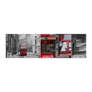 Campione di Fotomurale Adesivo Deluxe Sticker - Il quotidiano non deve essere grigio - Città, Londra, Architettura - 100x30 cm