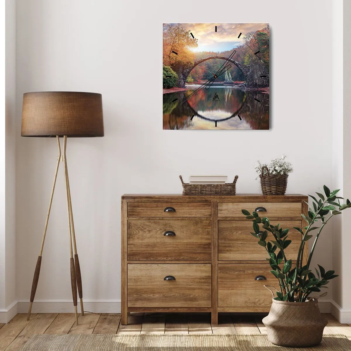 Orologio da parete - Orologio in Vetro - Dall'altro lato dello specchio - 30x30 cm