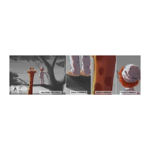 Campione di Fotomurale Adesivo Deluxe Sticker - Sta succedendo davvero - Giraffa, Bambini, Sogno - 100x30 cm