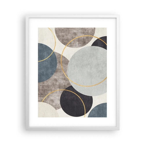 Poster in cornice bianca - Un cerchio dietro l'altro - 40x50 cm
