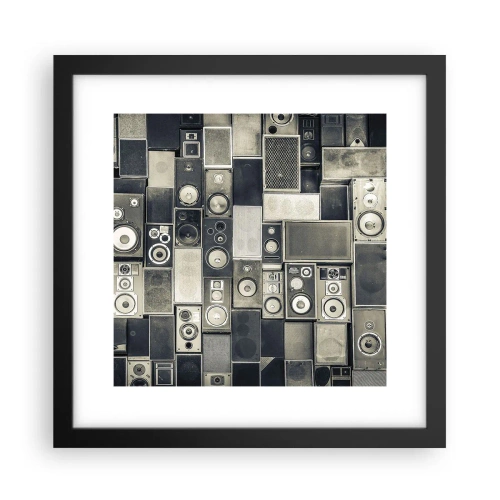 Poster in cornice nera - Armonia di suoni - 30x30 cm
