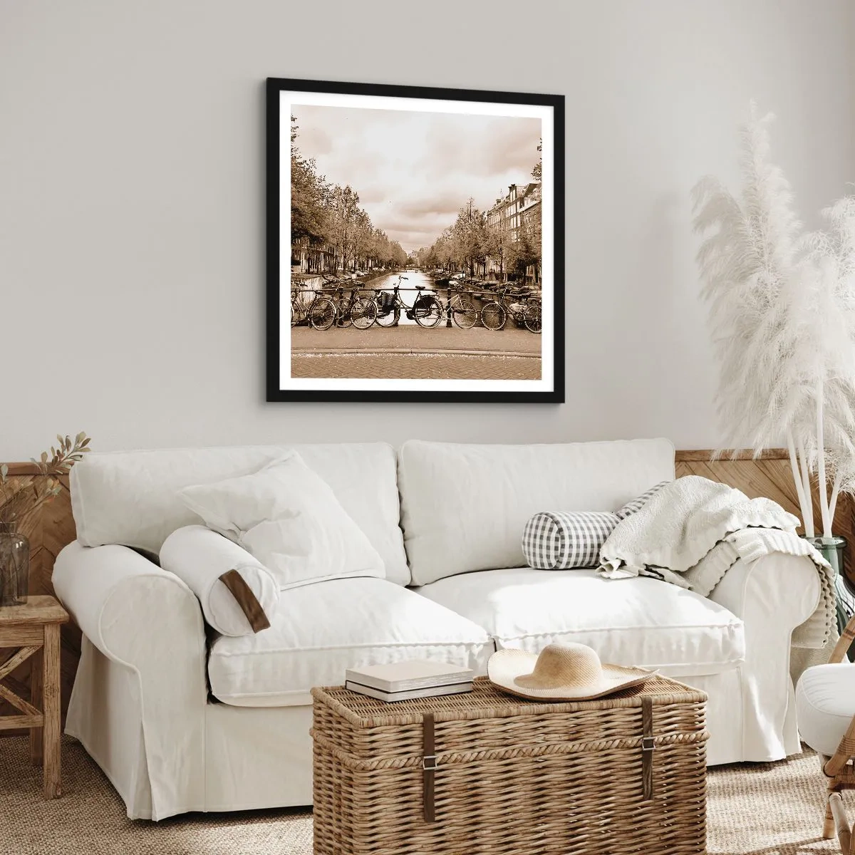 Poster in cornice nera - Atmosfera olandese - 30x30 cm