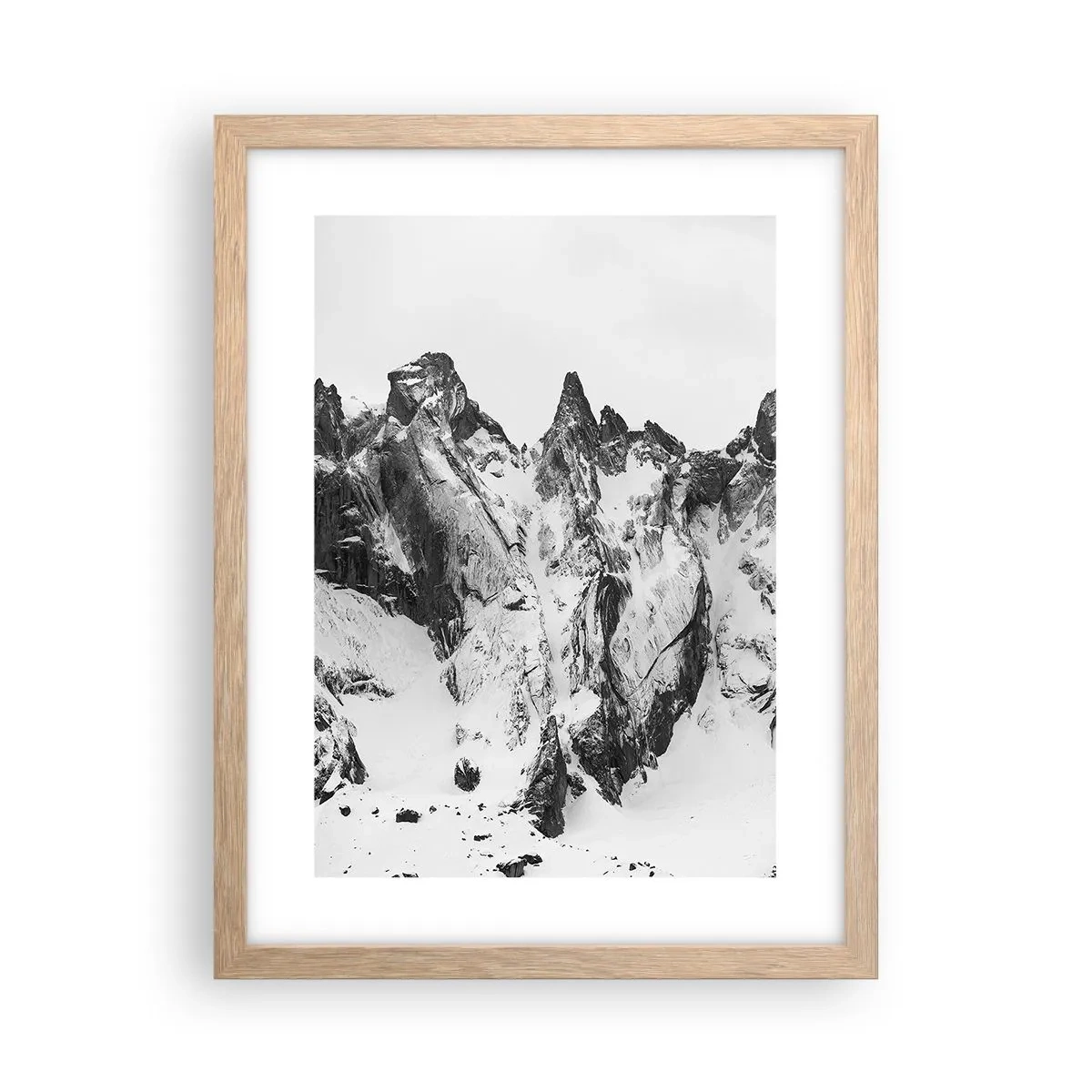 Poster in cornice rovere chiaro - Cresta minacciosa di granito - 30x40 cm