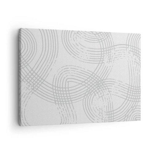Quadro su tela - Stampe su Tela - Un motivo sottile con linee intrecciate in tonalità chiare - 70x50cm - Non vi è una via diritta - Decorazione murale moderna per soggiorno e camera da letto ARTTOR