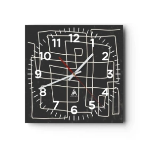 Orologio da parete - Orologio in Vetro - Non è così semplice - 30x30 cm