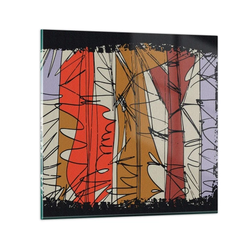 Quadro su vetro - Composizione spontanea - 60x60 cm