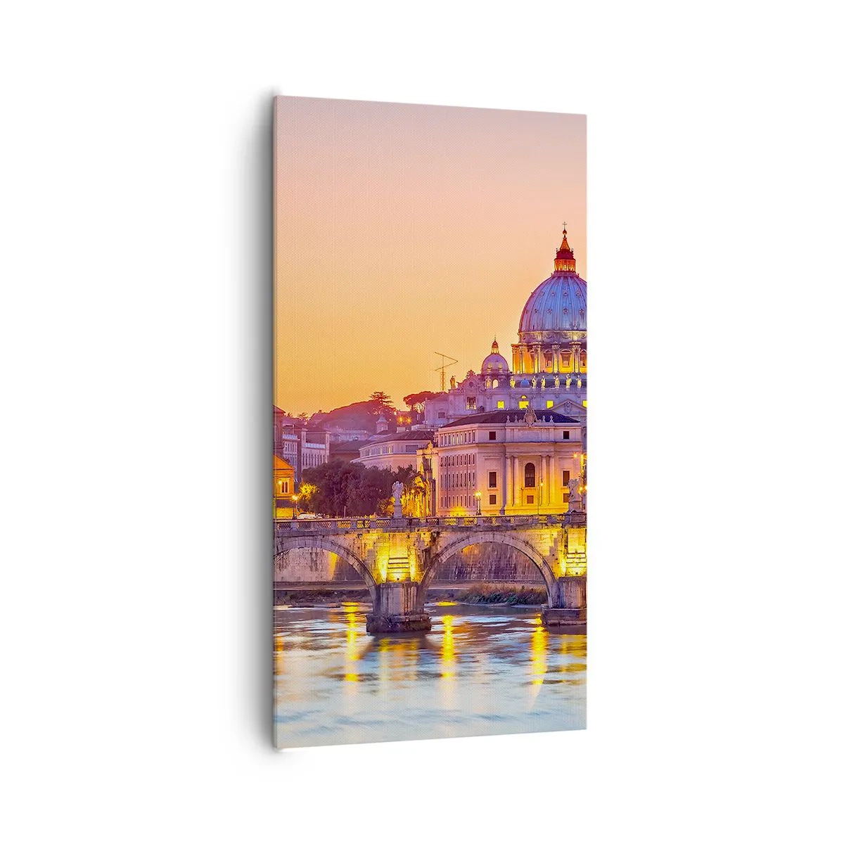 Quadro su tela - Stampe su Tela - Tramonto sulla Città Eterna - 65x120 cm