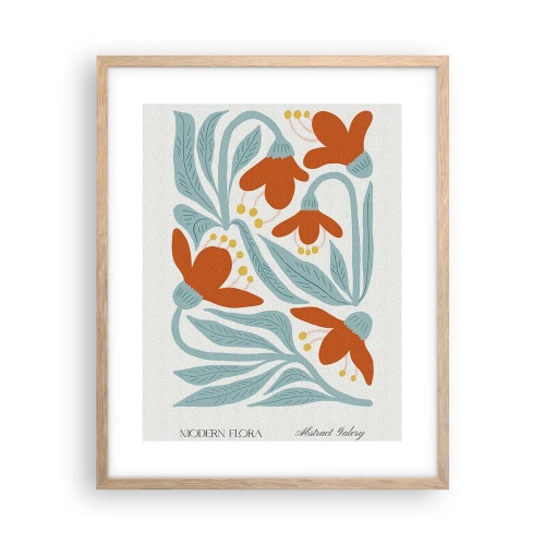 Poster in cornice rovere chiaro - Verso la terra, verso il sole - 40x50 cm