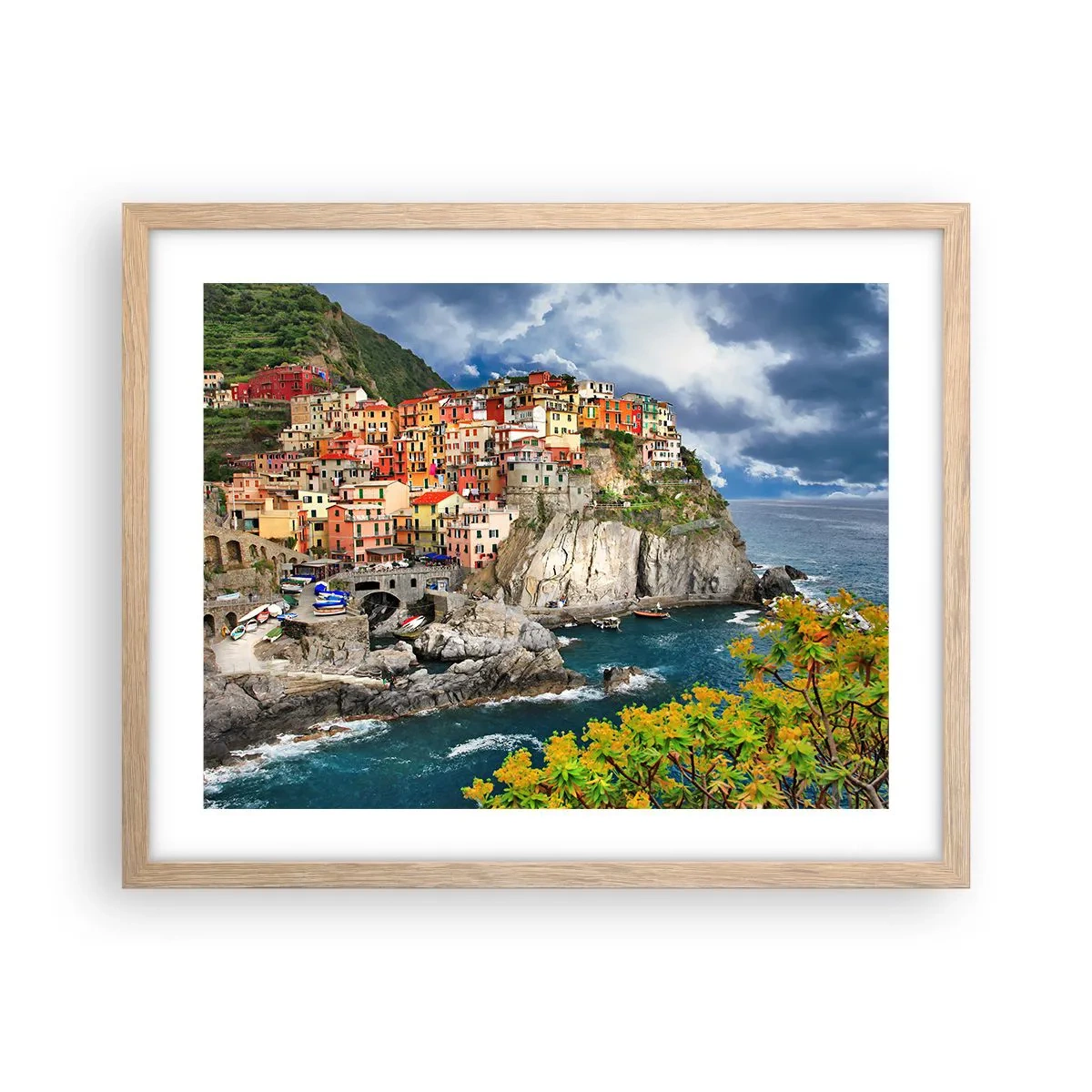 Poster in cornice rovere chiaro - Aggrappate alla roccia - 50x40 cm