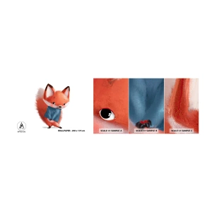 Campione di Fotomurale Adesivo Deluxe Sticker - Ci sto bene? - Per bambini, Volpe, Fiaba - 100x30 cm