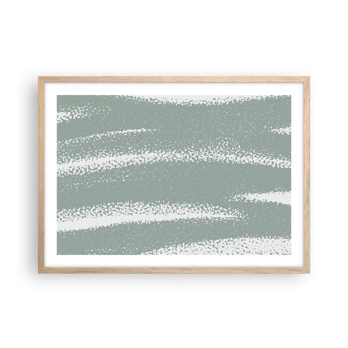 Poster in cornice rovere chiaro - Astrazione in clima invernale - 70x50 cm