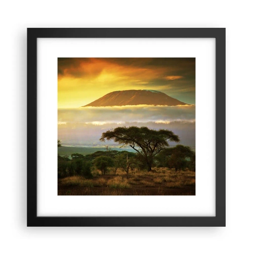 Poster in cornice nera - Il sogno del viaggiatore - 30x30 cm