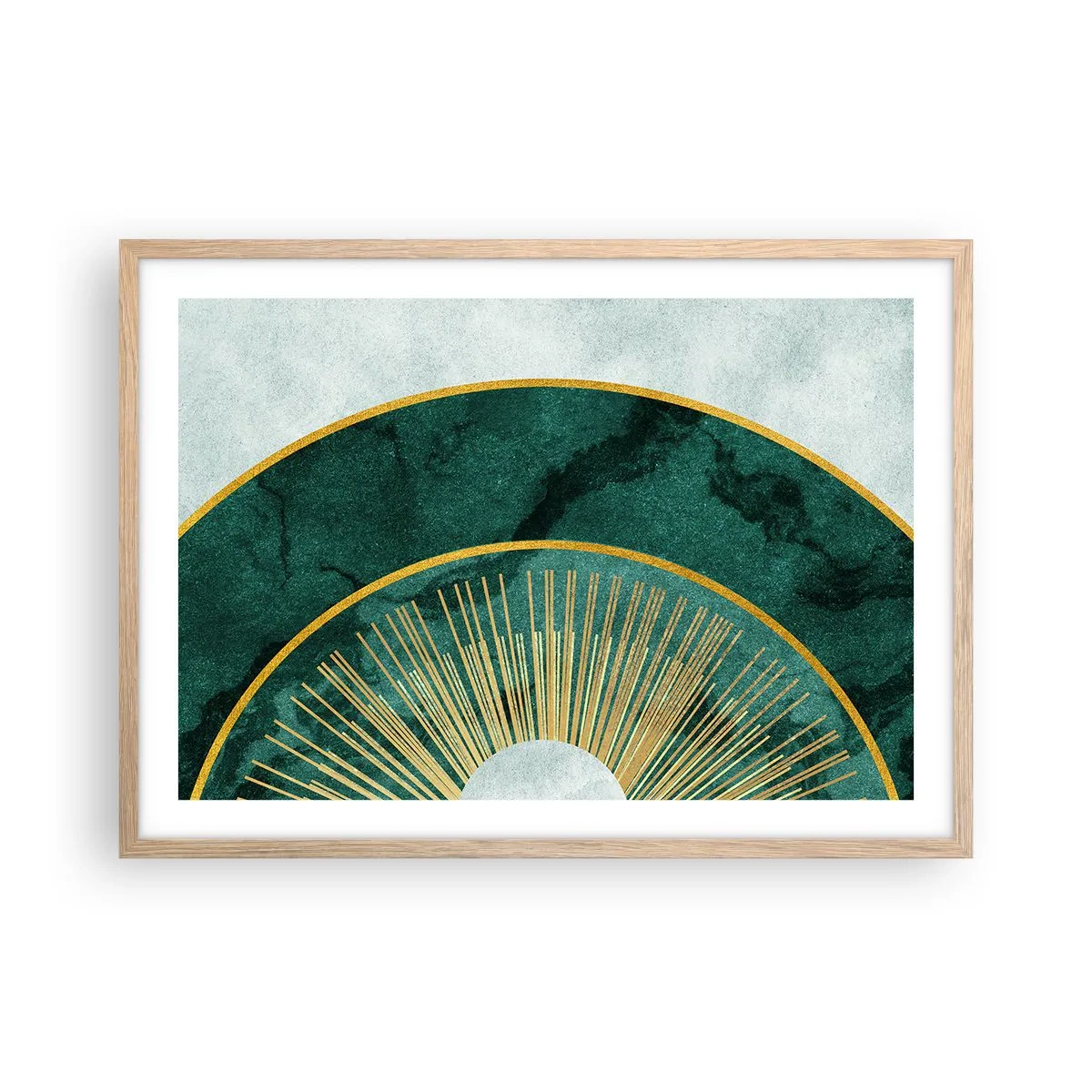 Poster in cornice rovere chiaro - Un altro sistema solare - 70x50 cm