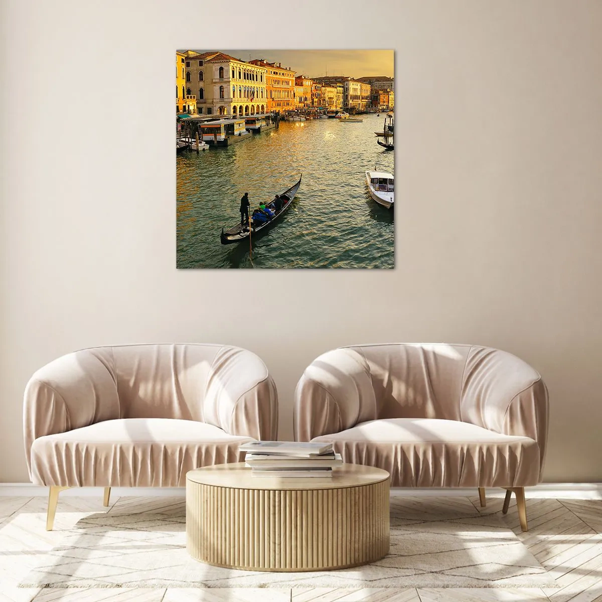 Quadro su vetro - Sul lato assolato della strada - 30x30 cm