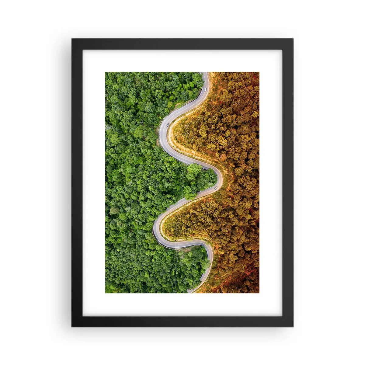 Poster in cornice nera - Confine e separazione - 30x40 cm