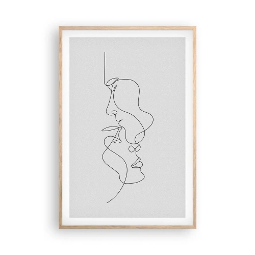 Poster in cornice rovere chiaro - Il calore dei desideri malinconici - 61x91 cm