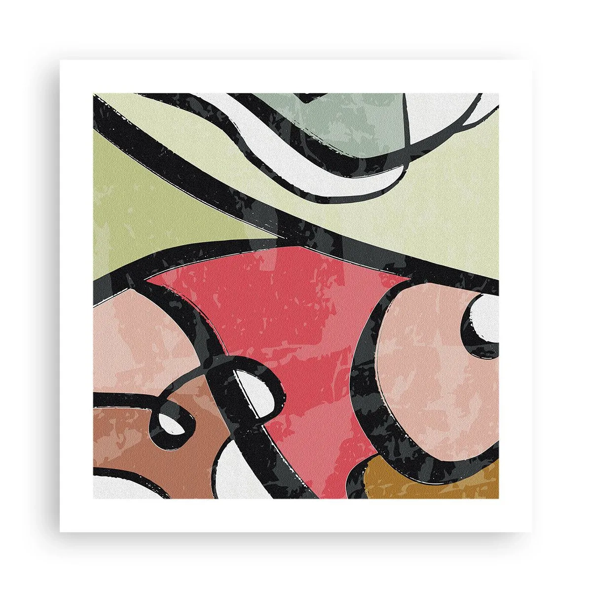 Poster - Piroette tra i colori - 50x50 cm