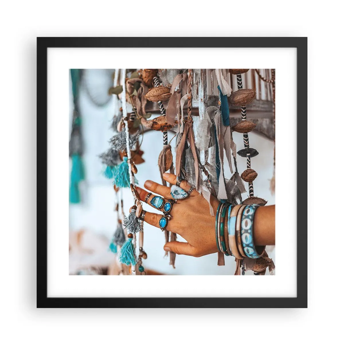 Poster in cornice nera - Tesori locali - 40x40 cm