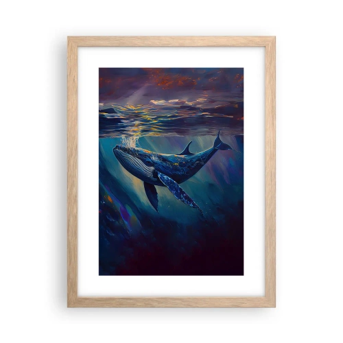 Poster in cornice rovere chiaro - Benvenuti nel mio mondo - 30x40 cm