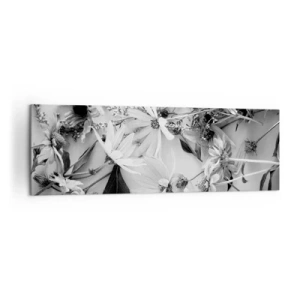 Quadro su tela - Stampe su Tela - Composizioni floreali in bianco e nero in uno stile artistico sottile - 160x50cm - Un non bouquet di fiori - Decorazione murale moderna per soggiorno e camera da letto ARTTOR