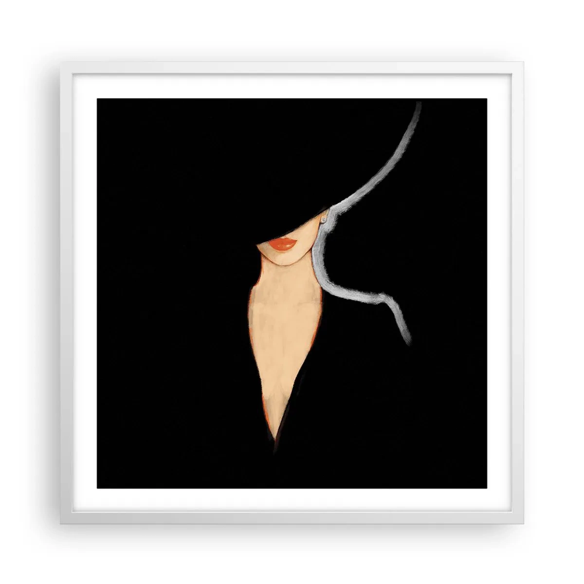 Poster in cornice bianca - Eleganza e stile - 60x60 cm