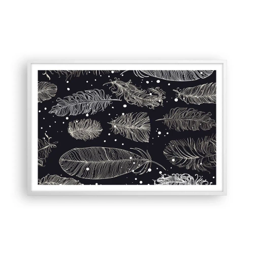 Poster in cornice bianca - Pizzo piumato - 91x61 cm