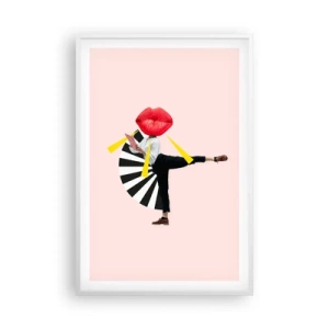 Poster in cornice bianca - Pop-art surrealistica - 61x91 cm