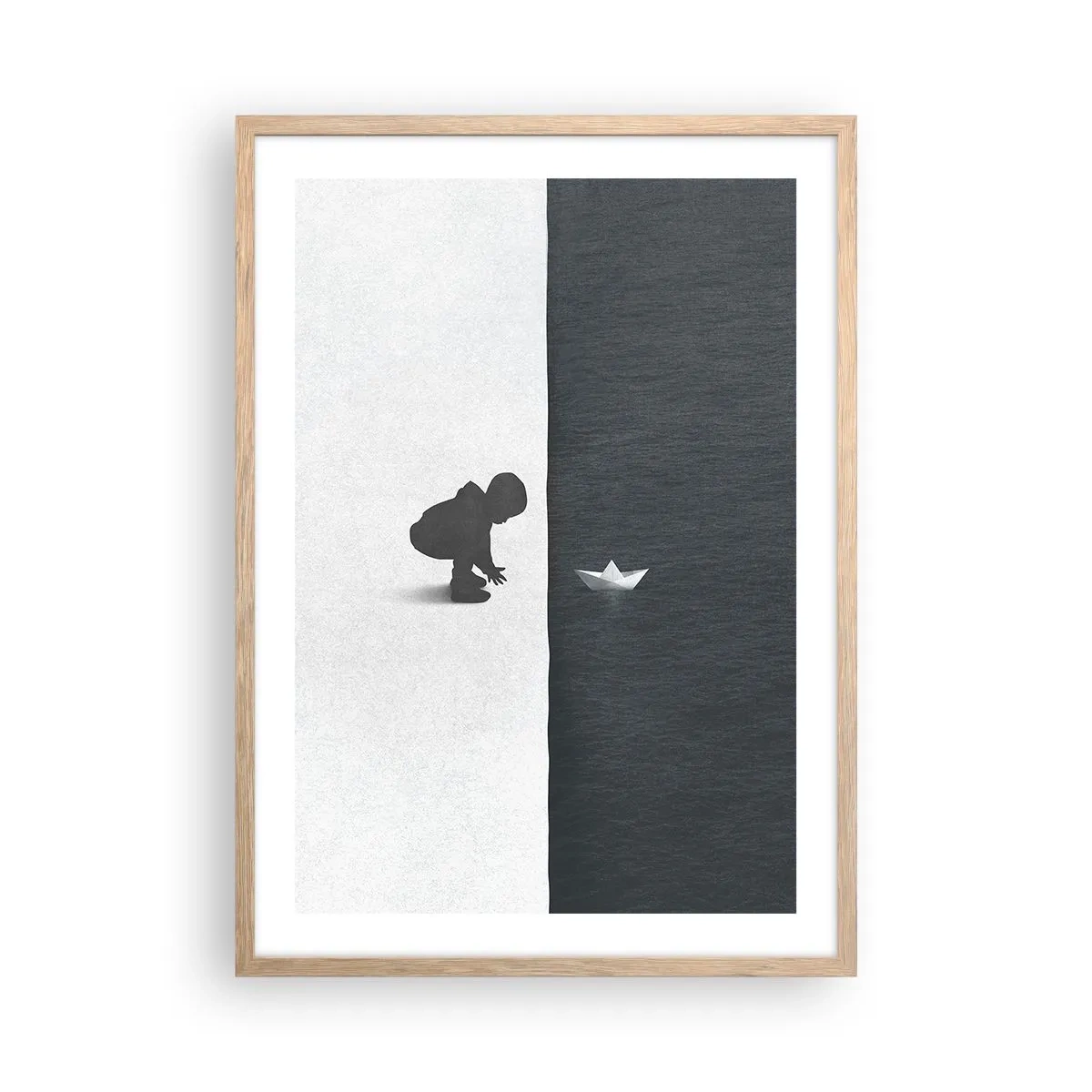 Poster in cornice rovere chiaro - La grande spedizione - 50x70 cm