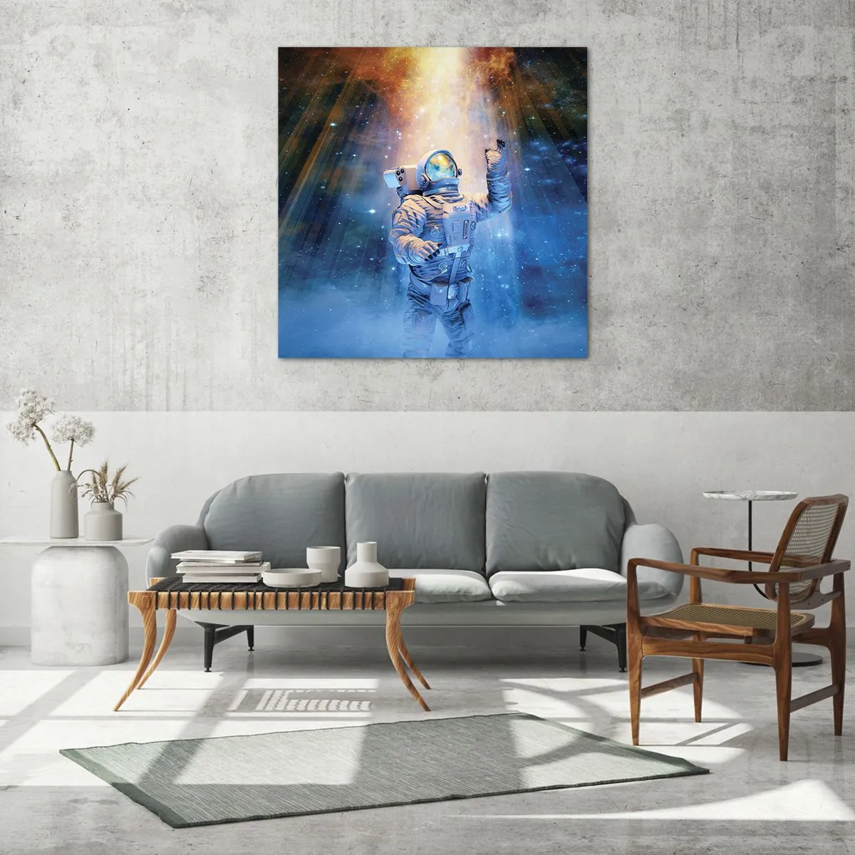 Quadro su vetro - Finalmente alla meta - 50x50 cm