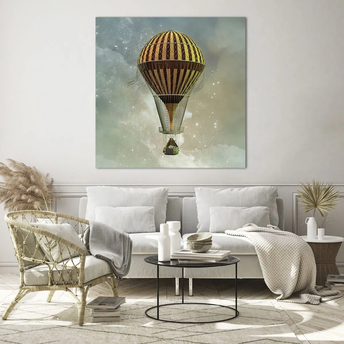 Quadro su vetro - I voli dei pionieri - 50x50 cm