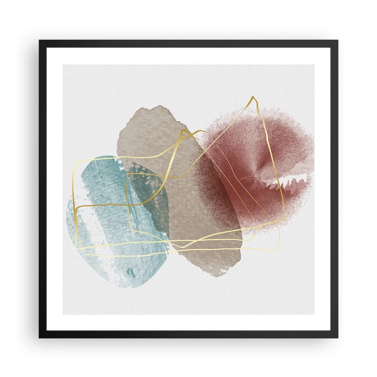 Poster in cornice nera - Coralli dello spazio - 60x60 cm