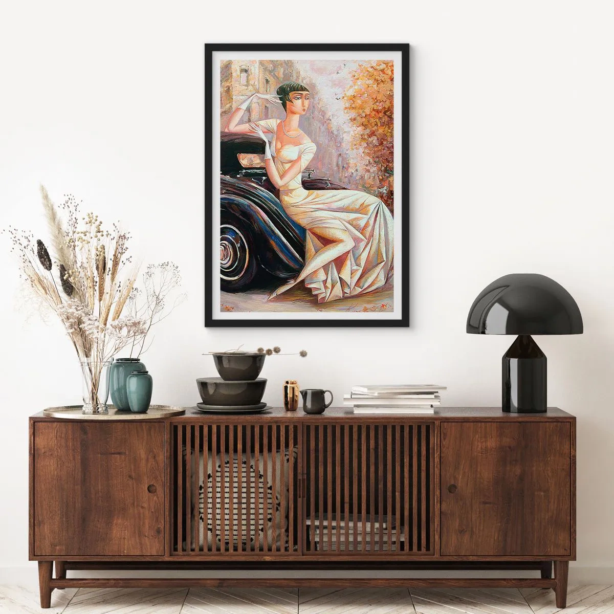 Poster in cornice nera - Eleganza in stile retro - 70x100 cm