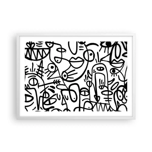 Poster in cornice bianca - Volti e miraggi - 70x50 cm