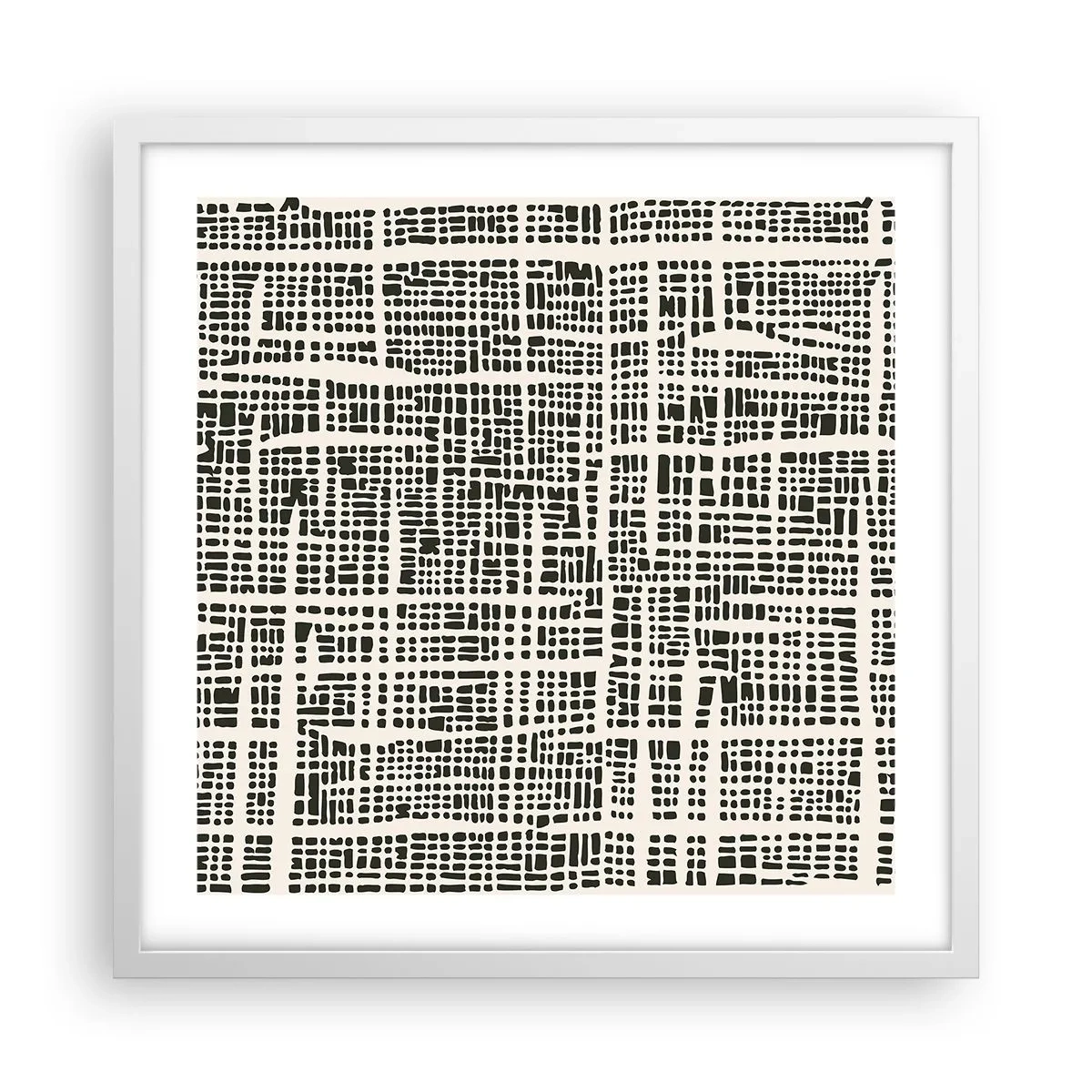 Poster in cornice bianca - Composizione tessuta - 50x50 cm