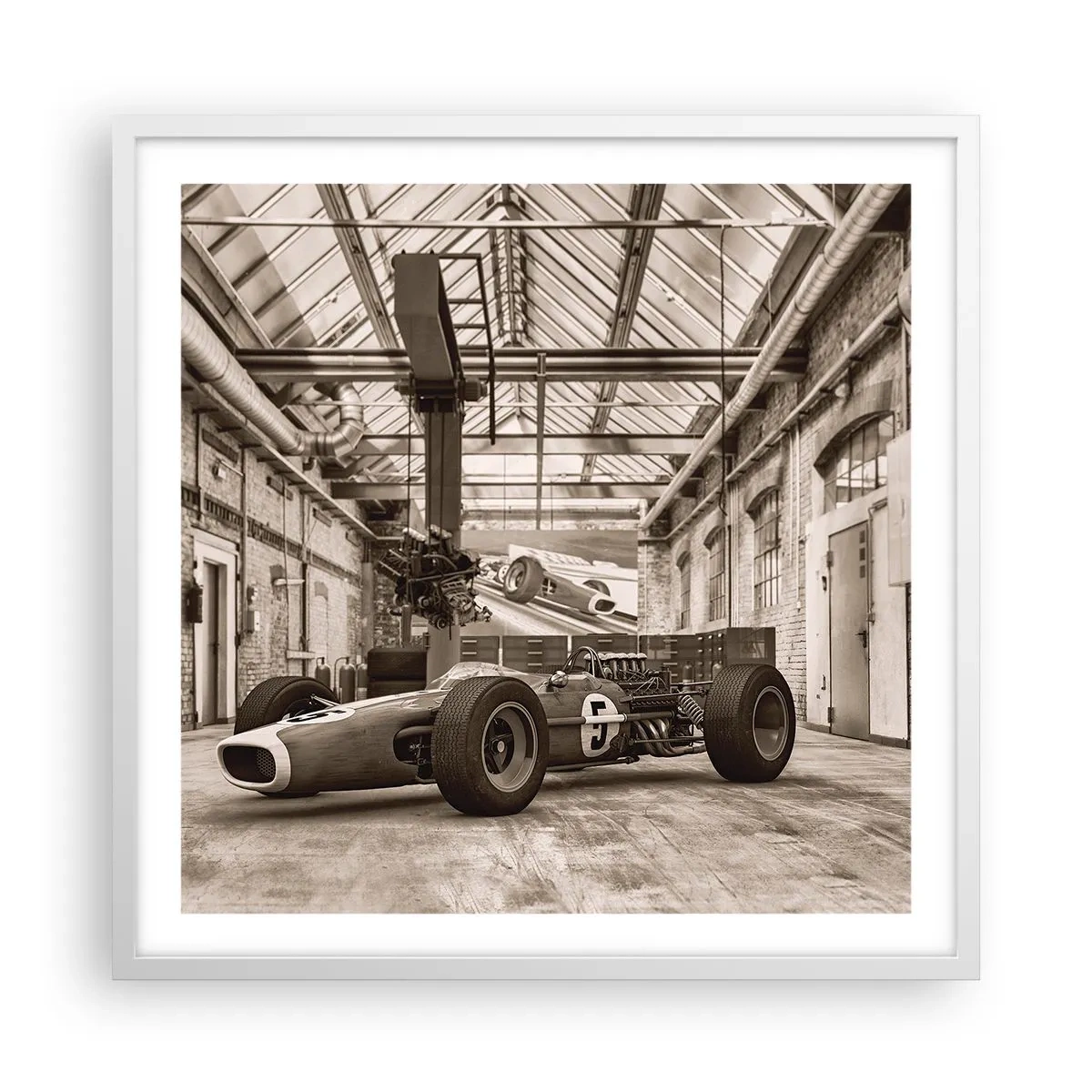 Poster in cornice bianca - Il riposo del vincitore - 60x60 cm