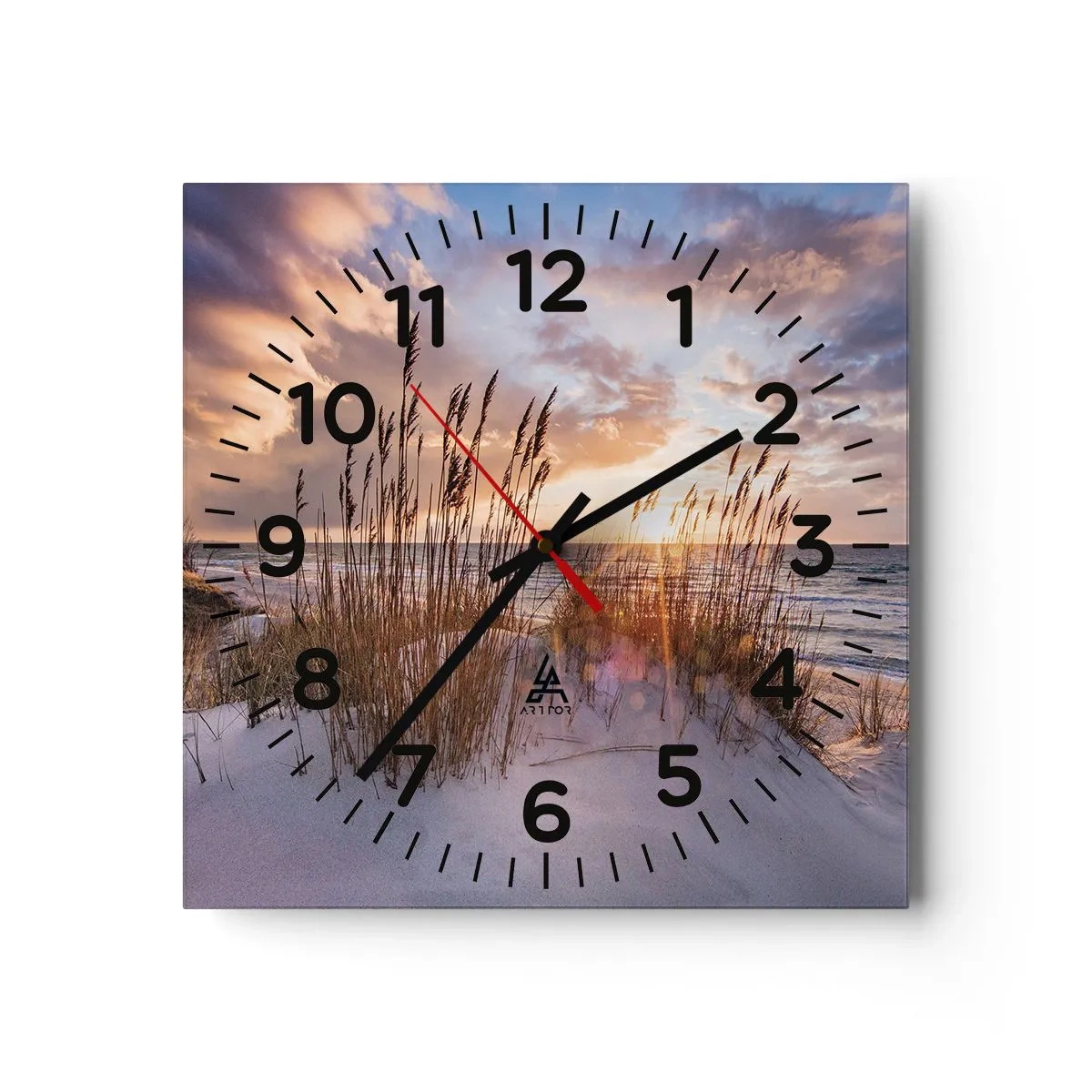 Orologio da parete - Orologio in Vetro - L'addio al sole e al vento - 30x30 cm