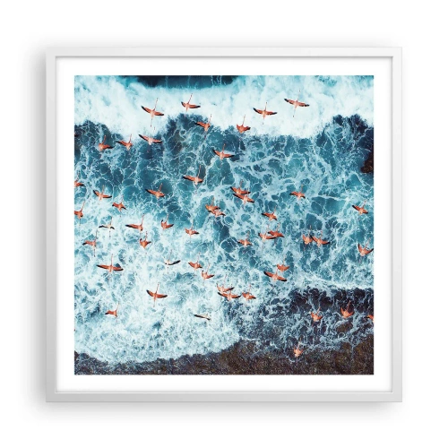 Poster in cornice bianca - Parata sotto il mare - 60x60 cm