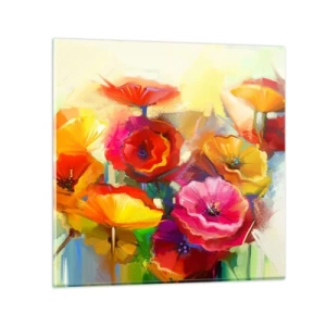 Quadro su vetro - Non solo rossi - 30x30 cm