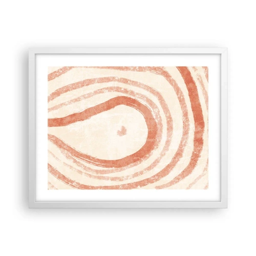 Poster in cornice bianca - Cerchi di corallo - 50x40 cm