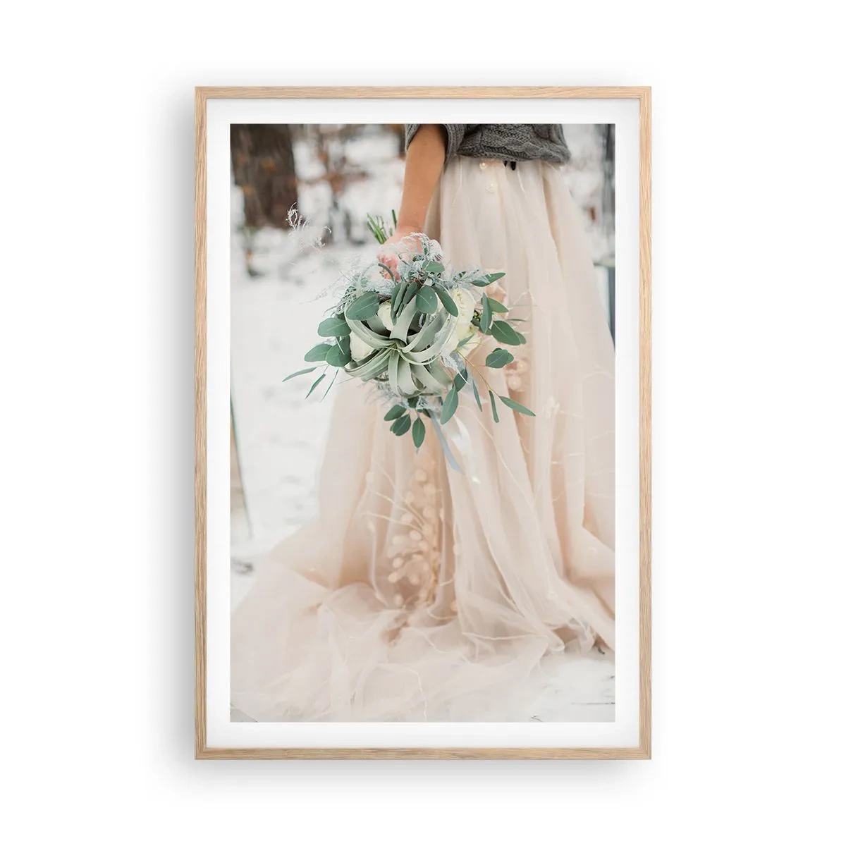 Poster in cornice rovere chiaro - E vissero felici e contenti - 61x91 cm