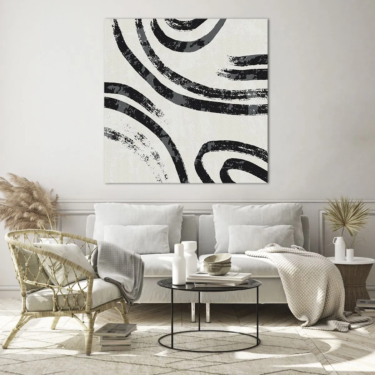 Quadro su vetro - Interrotto a metà - 50x50 cm