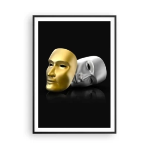 Poster in cornice nera - La vita è teatro - 70x100 cm