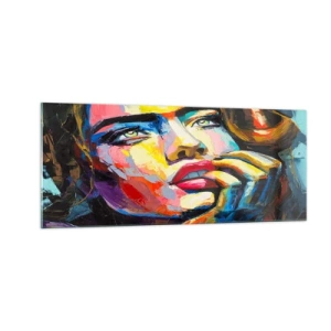 Quadro su vetro - I sogni come uccelli planano nel cielo - 100x40 cm