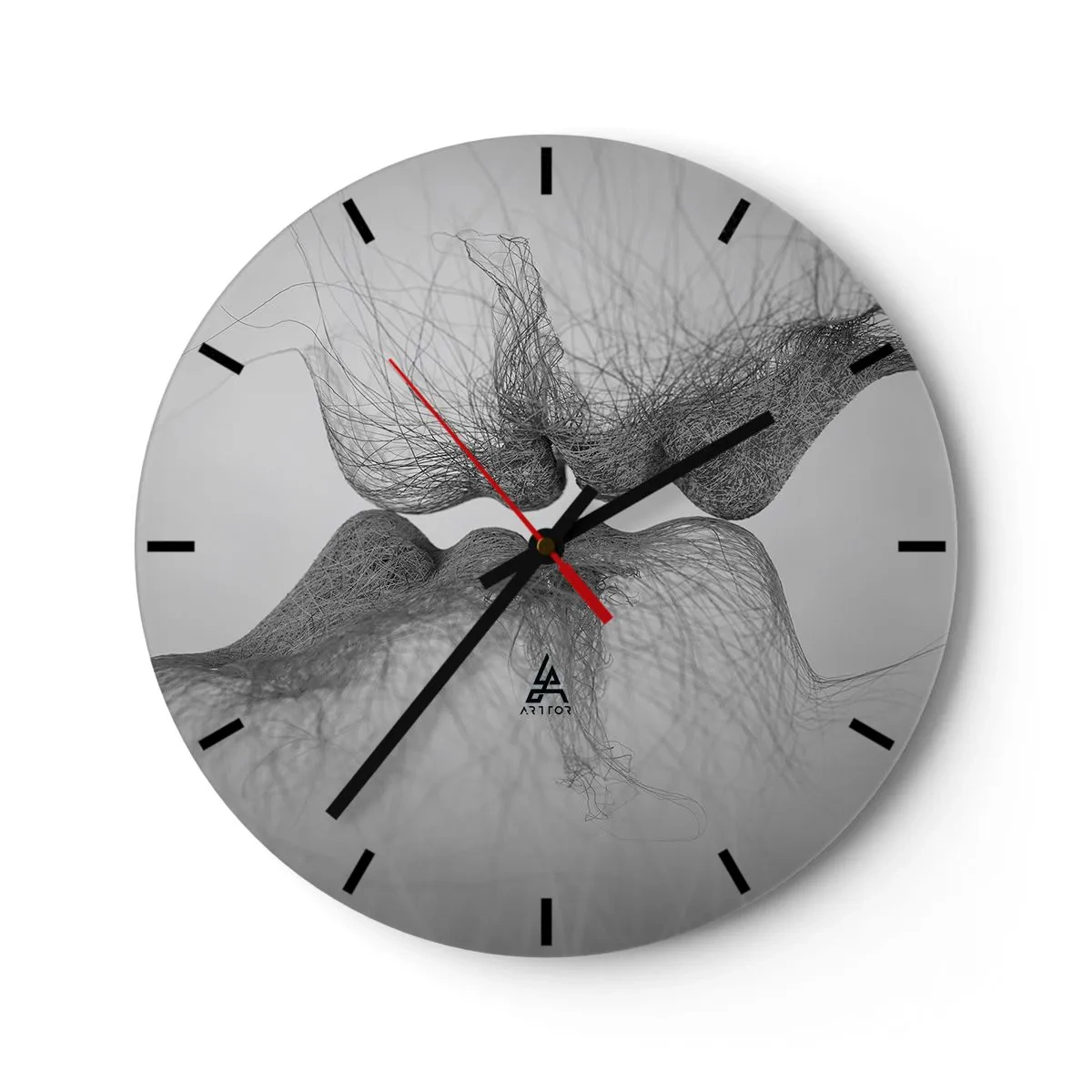 Orologio da parete - Orologio in Vetro - Il bacio del vento - 40x40 cm