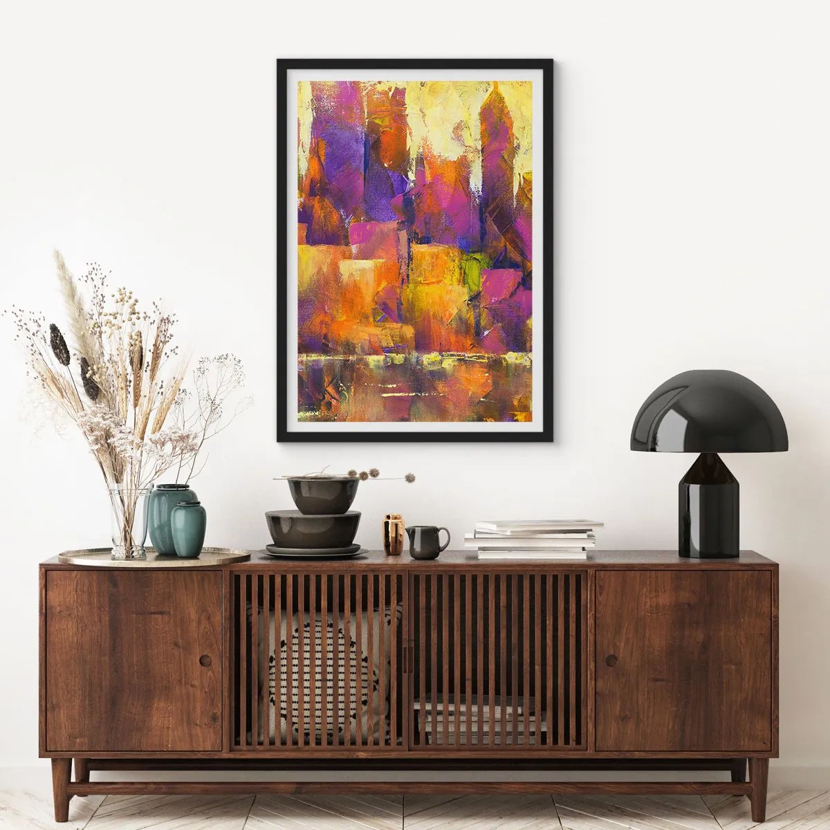 Poster in cornice nera - Composizione metropolitana - 40x50 cm