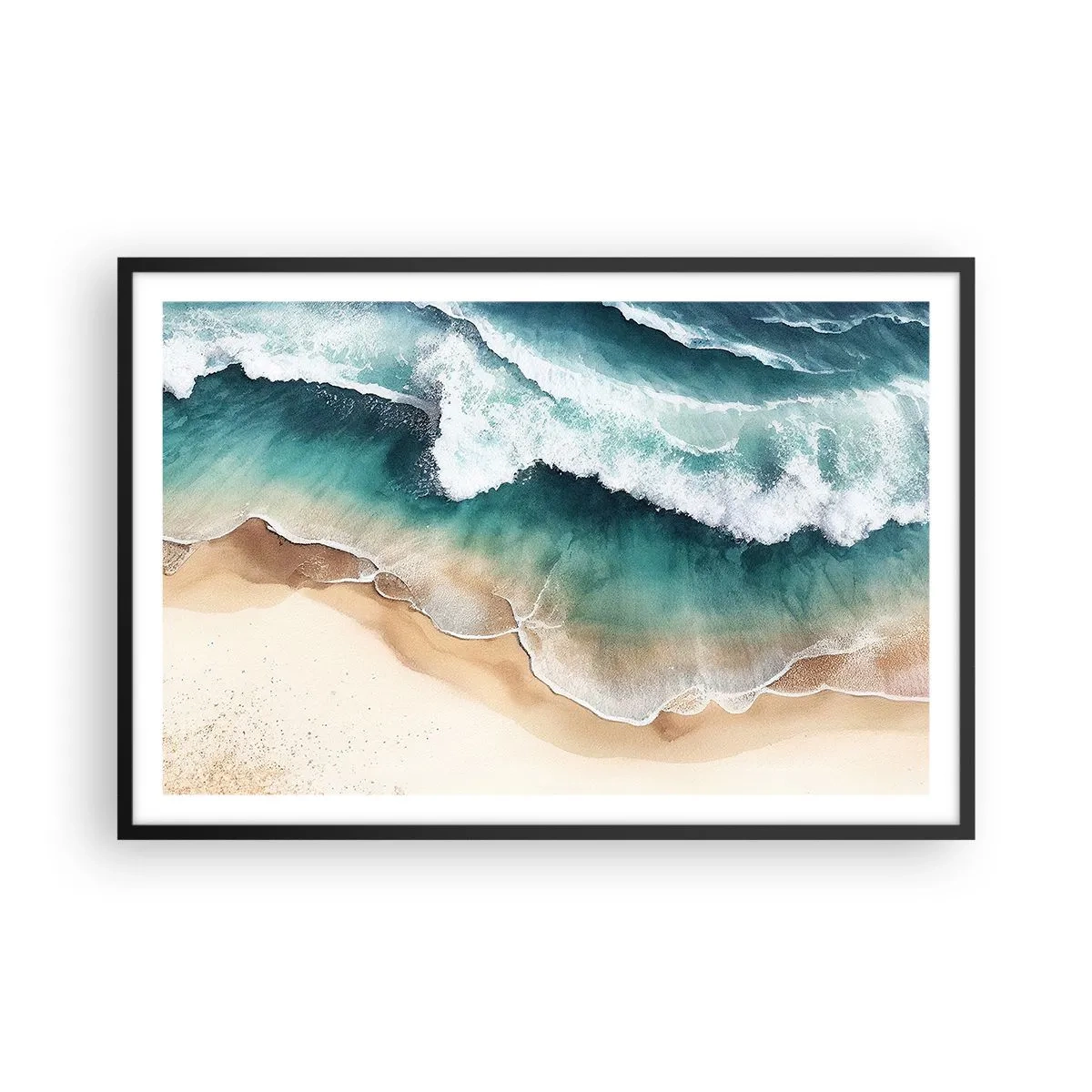 Poster in cornice nera - L'eterno incontro - 91x61 cm