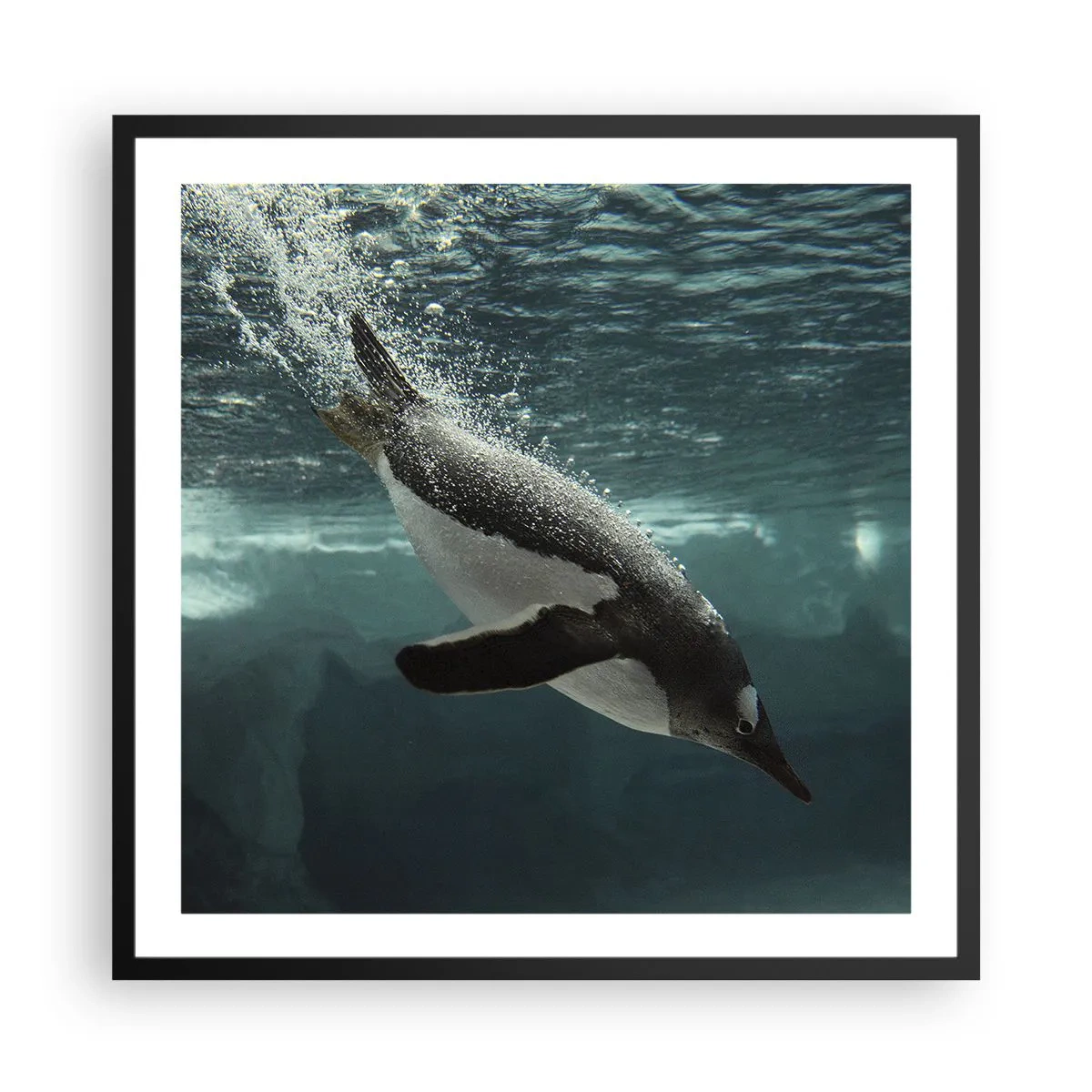 Poster in cornice nera - Benvenuto nel mio mondo - 60x60 cm