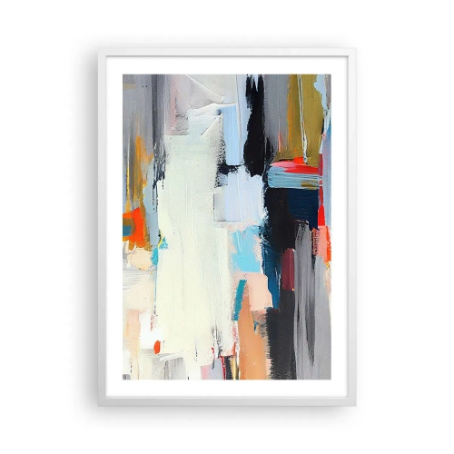 Poster in cornice bianca - C'è una logica? - 50x70 cm